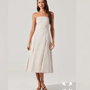 Astr the label Ayeri Strapless Midi Dress